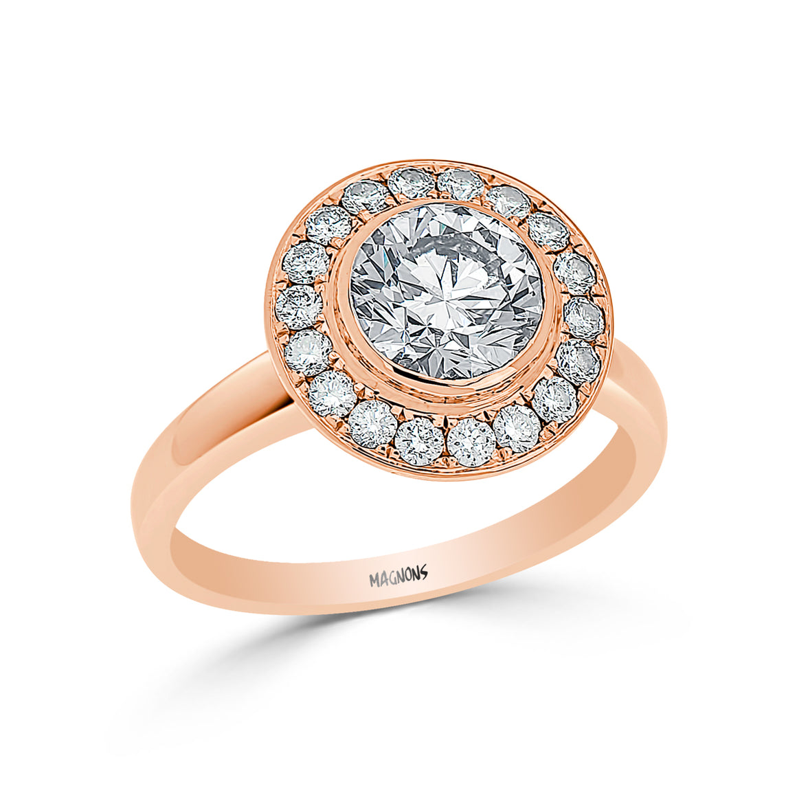 1CT Engagement Diamond ring 18K white gold 0.50ct small diamonds size 6