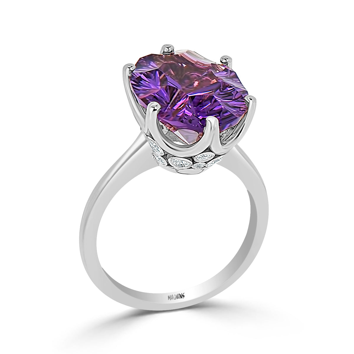DSY2023 Purple Sapphire Ring Pure 18K Gold Natural Purple Sapphire 4.8ct  Diamonds Female Fine Rings Gemstones Rings for Women - AliExpress