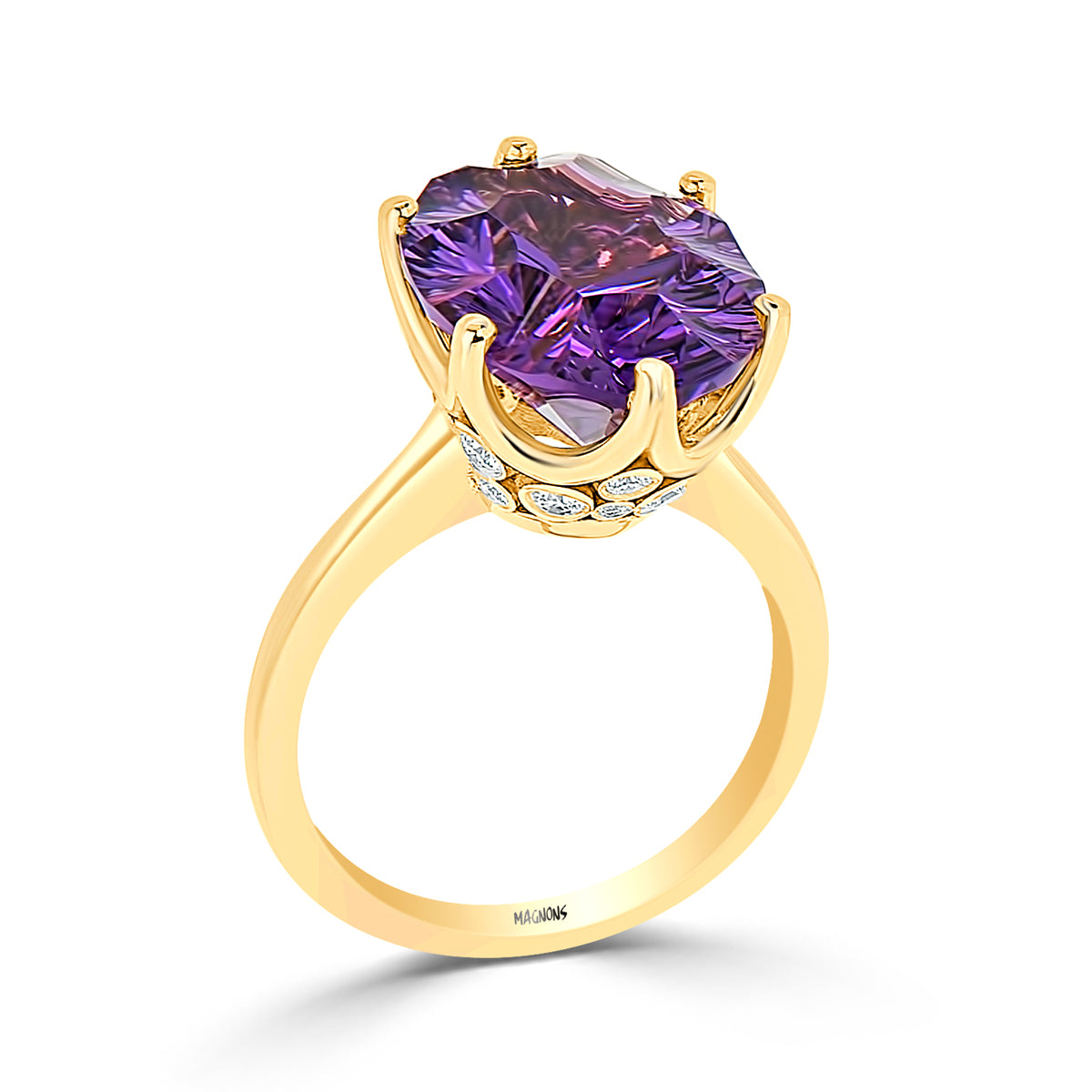 925 Sterling Silver Gold Plated Purple Zircon Stone Beautiful Girls Women  Ring at Rs 600/piece | Silver Gemstone Jewelry in Jaipur | ID: 25268080555